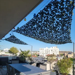 Groen driehoekig camouflagenet