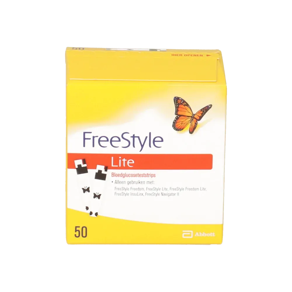 FreeStyle Lite Teststrips – 50 stuks | Nauwkeurig & Snel Glucose Meten