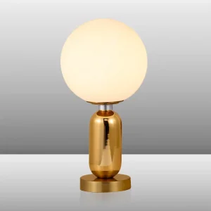 LUCENTIA - Moderne glazen bolvormige lamp met gouden metalen voet