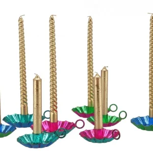 Metallic bloem kaarskandelaar - S