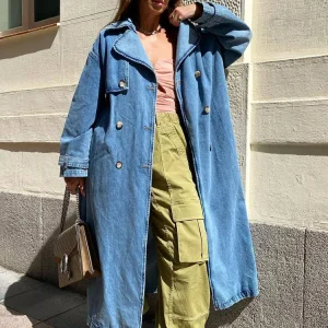SKYLAR - Denim trenchcoat met moderne flair