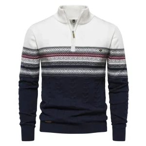 LOGAN - Heren half-zip trui met moderne stijl
