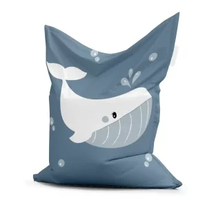 Zitzak met walvis in de oceaan in twee verschillende prints